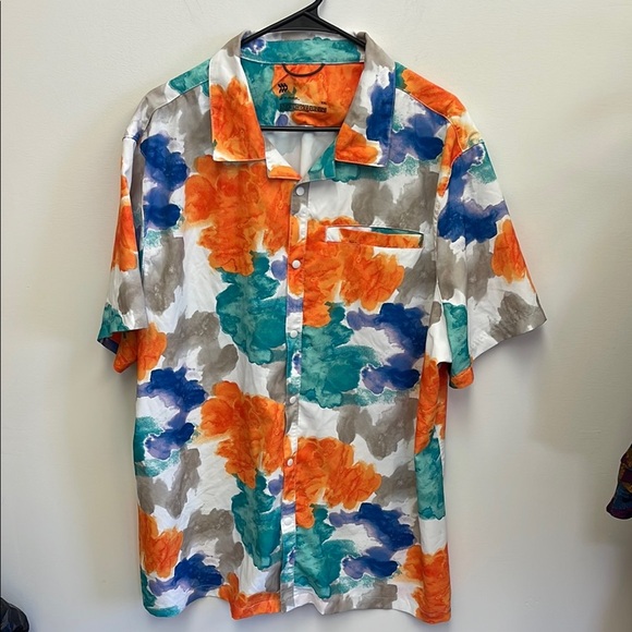 all in motion Other - All in Motion Orange and Blue Casual Button Down Shirt